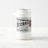 FOOTBALL Mug Stein Black and Silver - SRF ビールジョッキ (正面左)