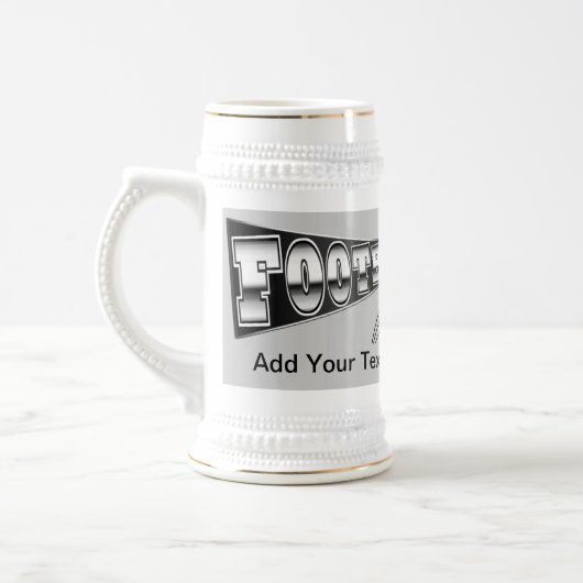 FOOTBALL Mug Stein Black and Silver - SRF ビールジョッキ (左)