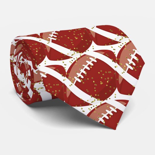 Football Necktie with Faux Glitter ネクタイ (ロール)