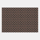 Football on Black ラッピングペーパーシート (正面2)