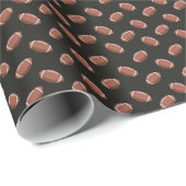 Football on Black ラッピングペーパー (ロールコーナー)