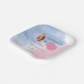 Football or Pom Poms gender reveal plates ペーパープレート (傾斜あり)