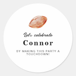 Football Party Stickers ラウンドシール