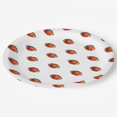 Football Pattern Paper Plates ペーパープレート (アングル)