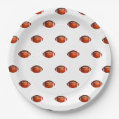 Football Pattern Paper Plates ペーパープレート (正面)