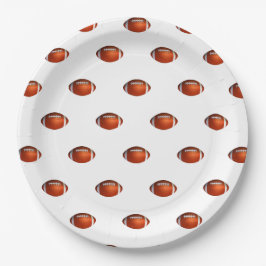 Football Pattern Paper Plates ペーパープレート