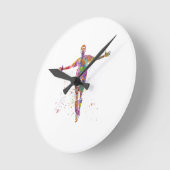 Football player ラウンド壁時計 (傾斜)