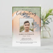 Football Player Celebration of Life Photo Funeral 招待状 (スタンド正面)