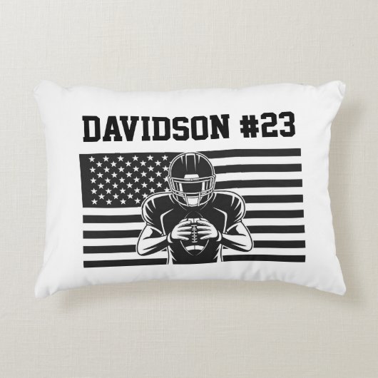Football Player Football Accent Pillow アクセントクッション (正面)