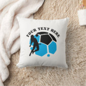 Football Player Girl, Birthday Gift, Team クッション (ブランケット)