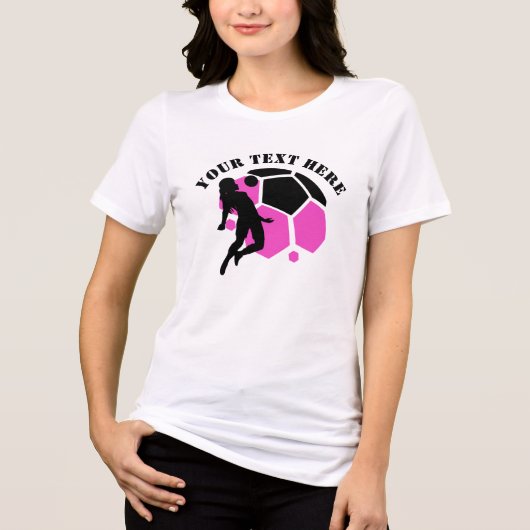 Football Player Girl, Birthday Gift, Team        トライブレンドＴシャツ (正面)