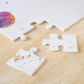 Football player in watercolor ジグソーパズル (側面)