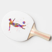 Football player in watercolor 卓球ラケット (横)