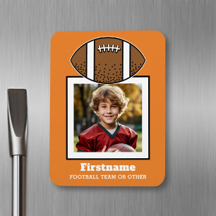 Football Player Photo名前を追加して色を編集 マグネット