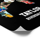 Football Player Photo Collage Custom Senior Night ポスター (角)