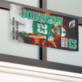 Football Player Portrait Photo Senior Night 横断幕 (ビルの外側)