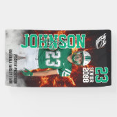 Football Player Portrait Photo Senior Night 横断幕 (横)