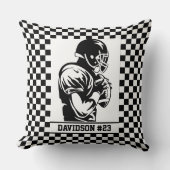 Football Player Throw Pillow クッション (正面)