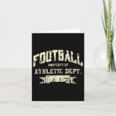 Football Property Of Athletic Dept. Funny Design  カード (正面)