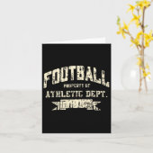 Football Property Of Athletic Dept. Funny Design  カード (黄色い花)