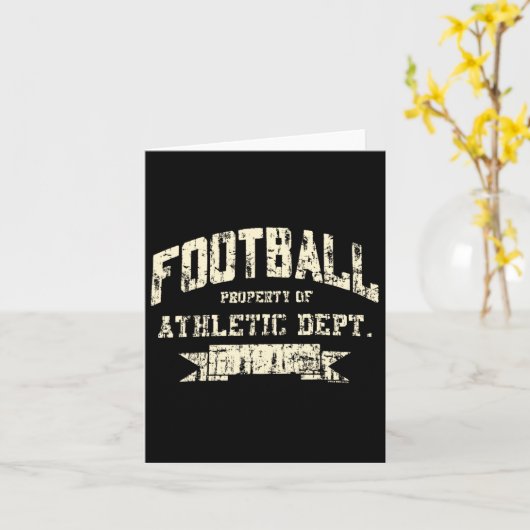 Football Property Of Athletic Dept. Funny Design  カード (黄色い花)