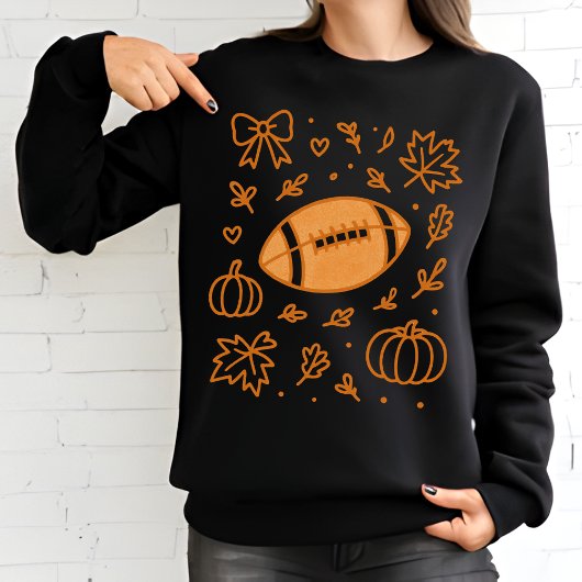 Football & Pumpkins | Cozy Thanksgiving Fall スウェットシャツ