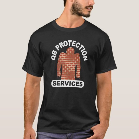 football qb protection services offensive lineman tシャツ (正面)