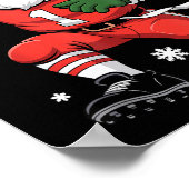 Football Santa Claus Lineman Christmas Quarterback ポスター (角)