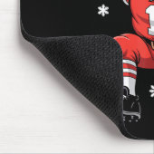 Football Santa Claus Lineman Christmas Quarterback マウスパッド (コーナー)