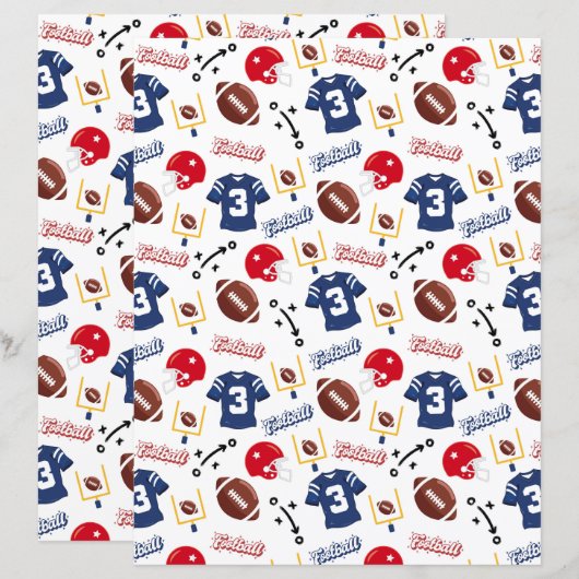 Football Scrapbook Paper (正面/裏面)