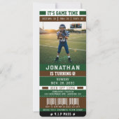 Football Season Ticket Birthday Party Sports 招待状 (正面)