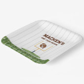 Football second year down boy birthday ペーパープレート (傾斜あり)