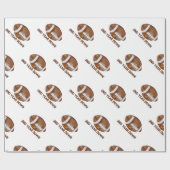 Football second year down boy birthday  ラッピングペーパー (フラット)