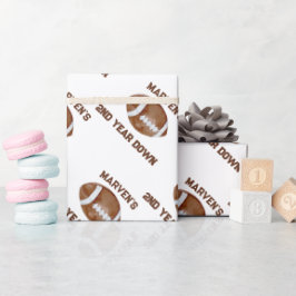 Football second year down boy birthday  ラッピングペーパー