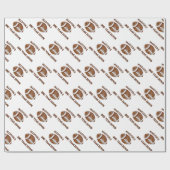 Football second year down boy birthday  ラッピングペーパー (フラット)