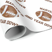 Football second year down boy birthday  ラッピングペーパー (ロールコーナー)