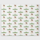 Football second year down boy birthday  ラッピングペーパー (フラット)