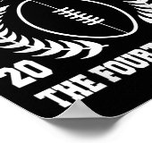 Football Senior Cl Of 2026 High School Senior 4th  ポスター (角)