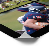 Football Senior Night 20 Photo Collage Graduation ポスター (角)
