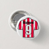 Football Shirtデザインをパーソナライズ。 缶バッジ (正面&裏面)