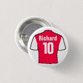 Football Shirtデザインをパーソナライズ。 缶バッジ (正面&裏面)