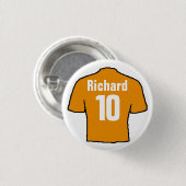 Football Shirtデザインをパーソナライズ。 缶バッジ (正面&裏面)