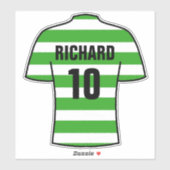 Football Shirtデザインイングリーンバスケステッカー シール (シート)