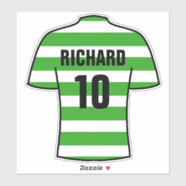 Football Shirtデザインイングリーンバスケステッカー シール