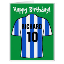 Football Shirt in Blue & White誕生日