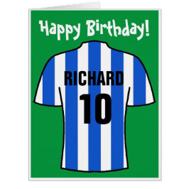 Football Shirt in Blue & White誕生日