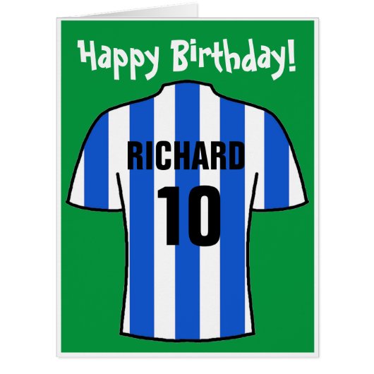 Football Shirt in Blue & White誕生日 (正面)