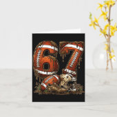 Football Six Seven Drip 67 Meme Funny 6-7 Football カード (黄色い花)