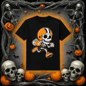 Football Skeleton | Running Back Halloween Tシャツ