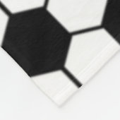 Football / Soccer Ball Texture Pattern  フリースブランケット (角)